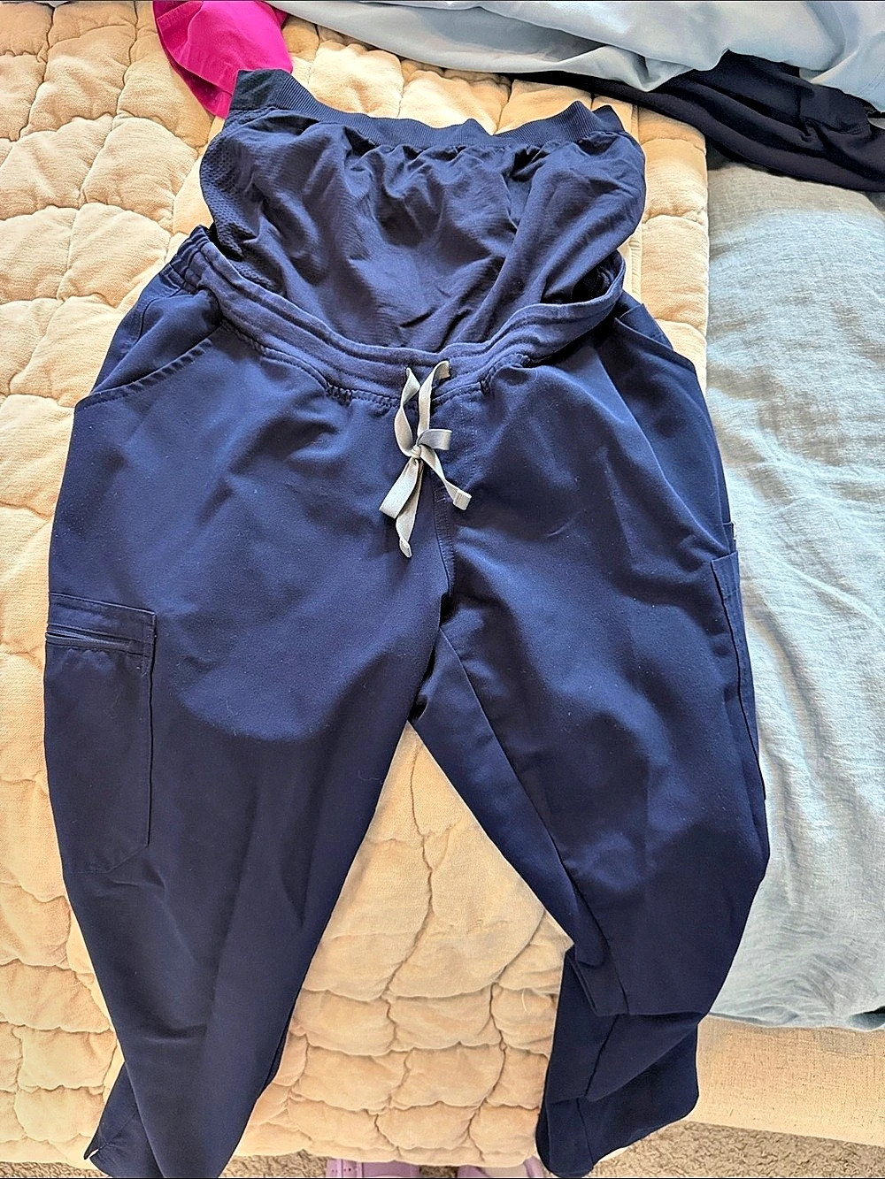 FIGS Yola Maternity Skinny Scrub Pant Navy Blue